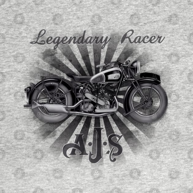 AJS Motorcycles Motorbike racer Design by MotorManiac by MotorManiac